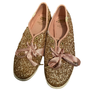 Kate spade rose gold glitter Ked sneakers size 8